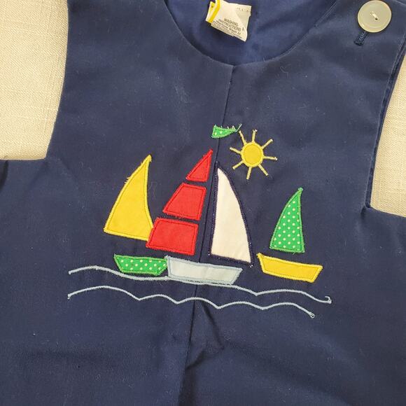 Vintage Sailboats Jon Jon 9-12 months - Picture 4 of 5